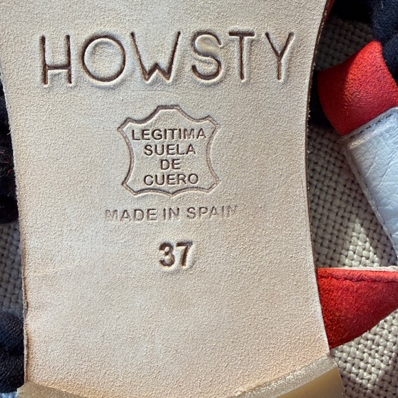 Anthropologie New Howsty Flat Slide Coral Red Suede Black ❤️ Chic size 6.5 to 7 - Picture 9 of 10